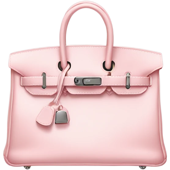 Light pink Birkin bag with silver hardware emoji