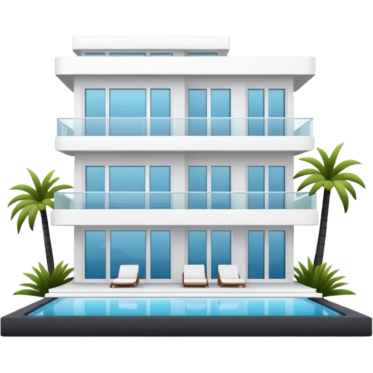 white 3 floor modern luxurious villa emoji