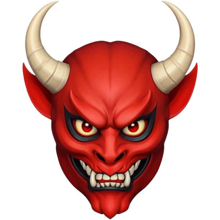 red demon mask face emoji