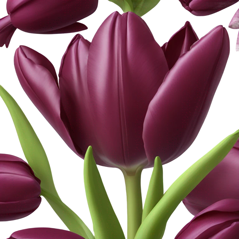 burgundy tulips  emoji