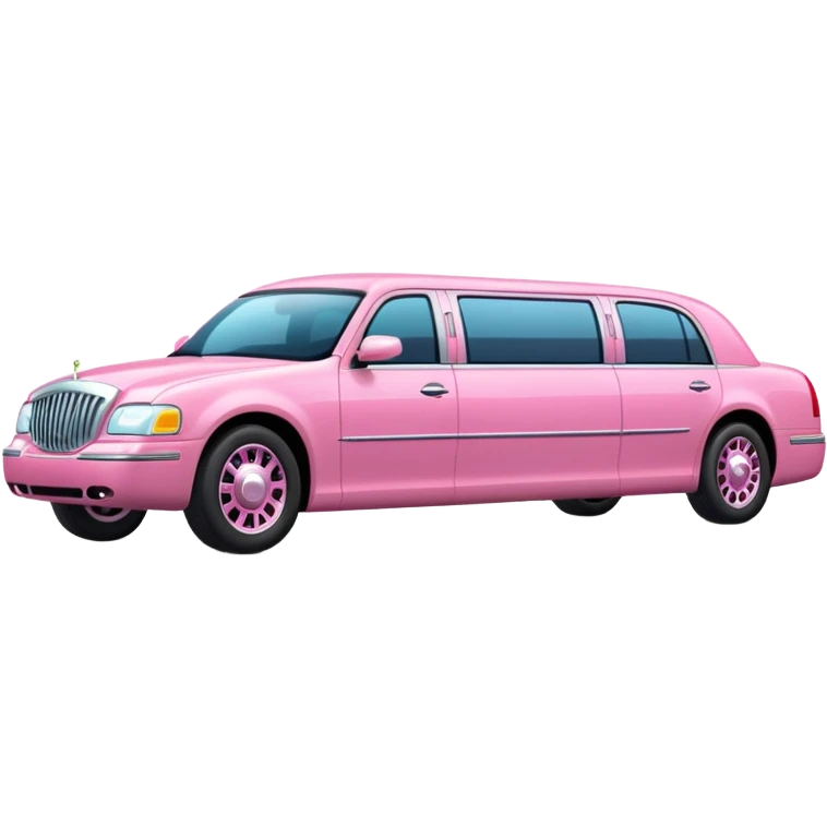 Pink limousine car emoji
