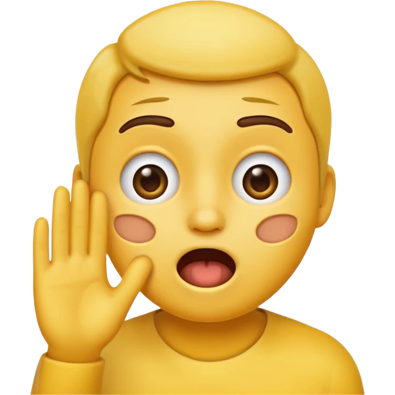 yellow emoji face with hand on face oh no emoji