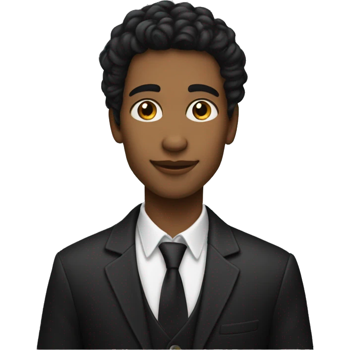 Crea una joven de pelo semi largo liso negro  emoji