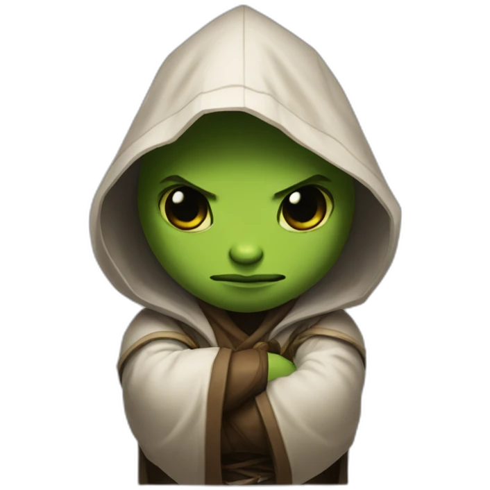 hooded jedi folding arms in world of warcraft emoji