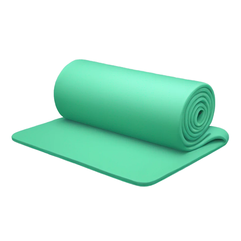 Gym mat for yoga mint green color emoji