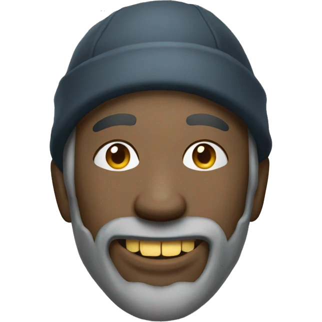 homeless man with gold teeth emoji