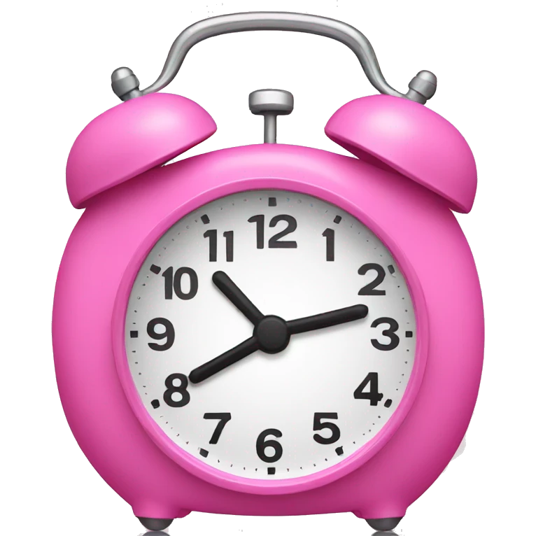 pink alarm clock emoji