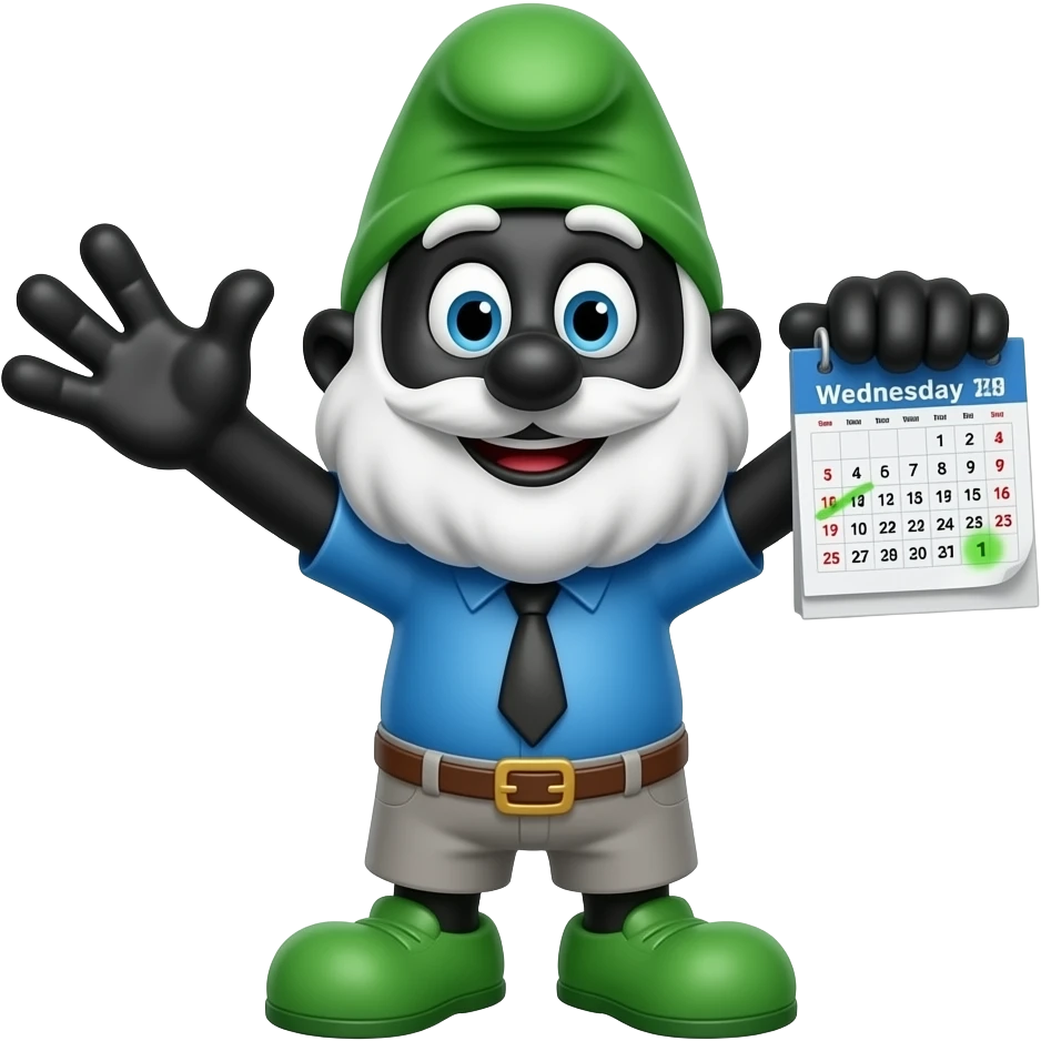 PAPA SMURF BUT BLACK Hump Day emoji