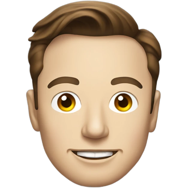 Elon musk as a spaceship emoji