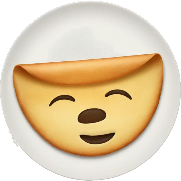 Dosa in a plate emoji
