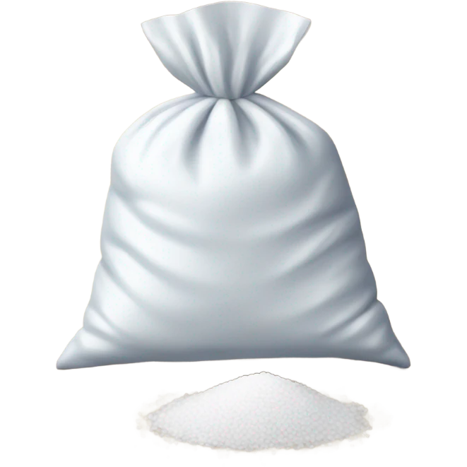 Pile of salt in a small zip bag emoji