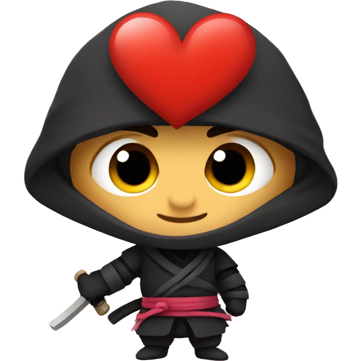Ninja with a heart emoji