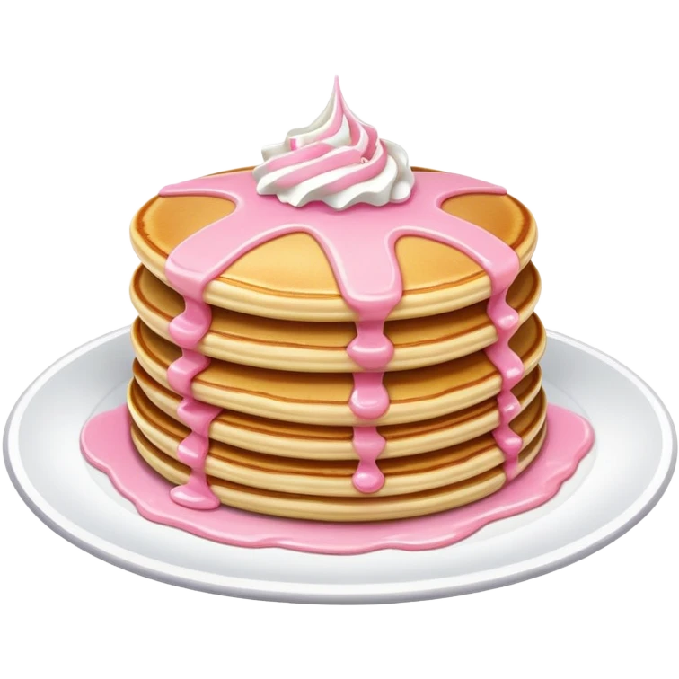 pancakes with pink topping emoji