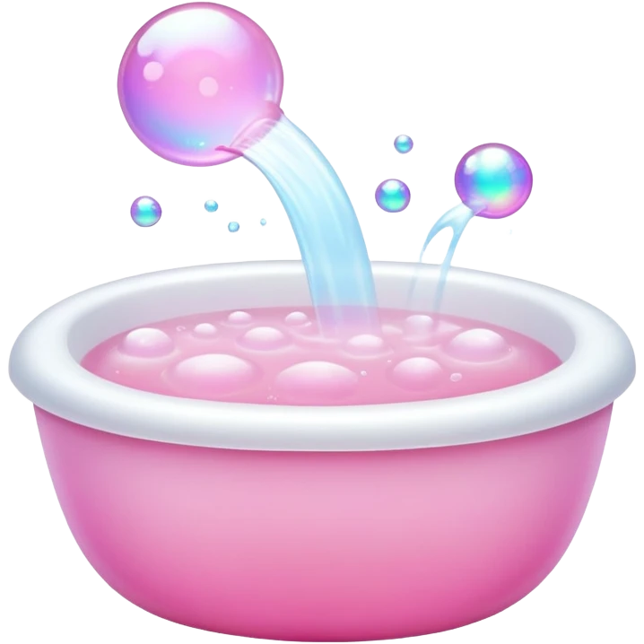 Pink Soapy bubble bath emoji