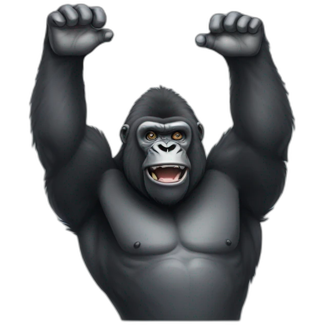 Gorilla reaching for you emoji