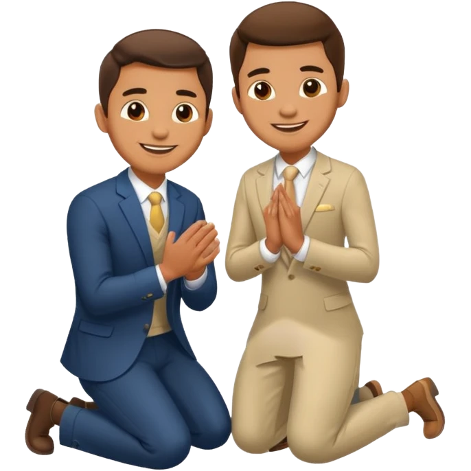 man kneeling and asking for marriage emoji
