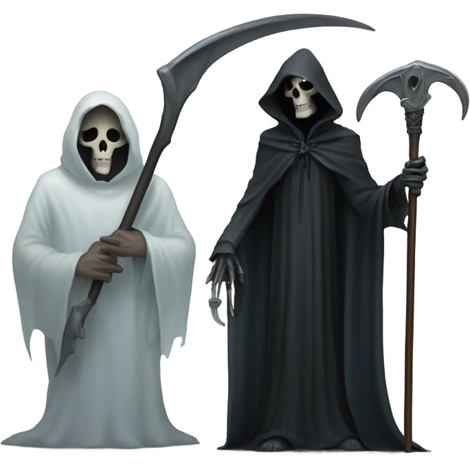 Grim reaper meeting ghost emoji