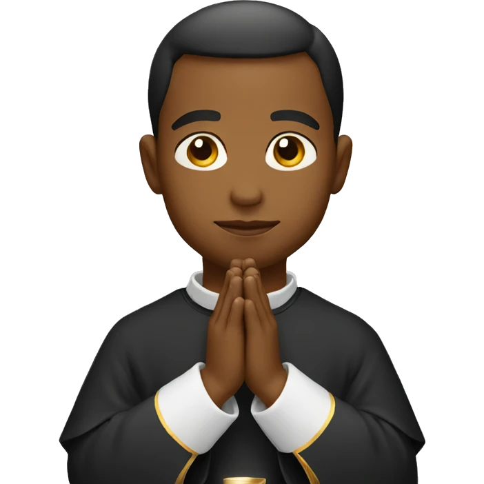 Young Priest in prayer emoji