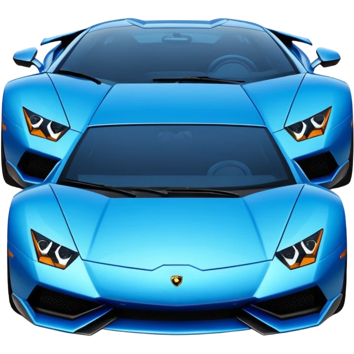 Blue Lamborghini sports car emoji