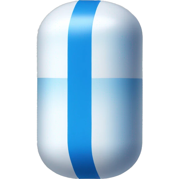 blue and white capsule emoji