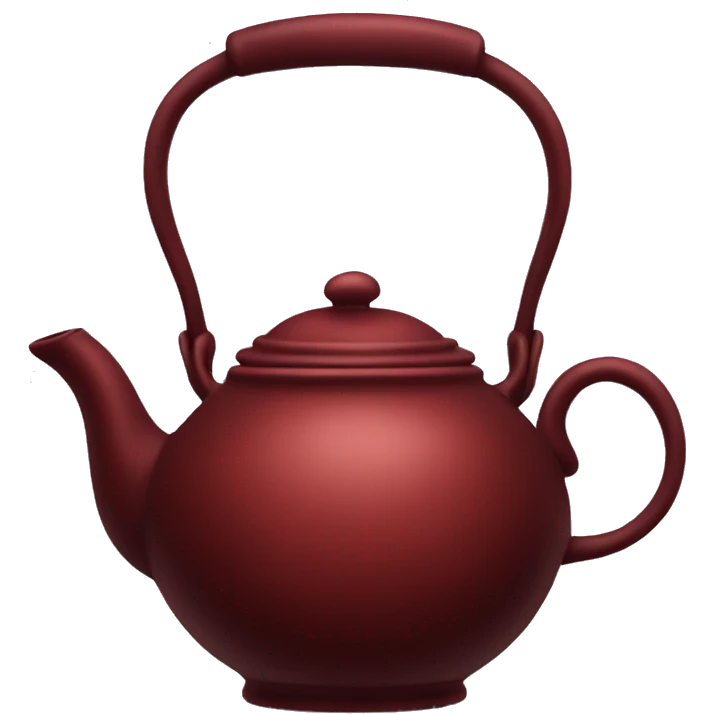 Dark red teapot emoji