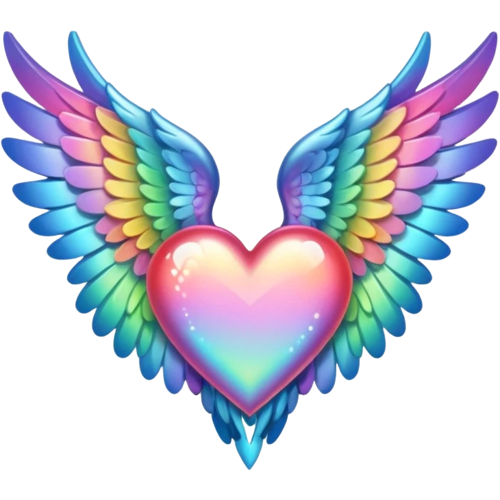 fairytale wings heart emoji