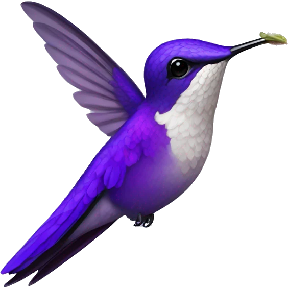 Violet hummingbird emoji
