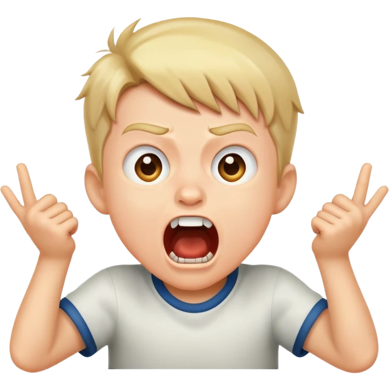 ایموجی یک پسر بچه که در حال داد زدن ه emoji