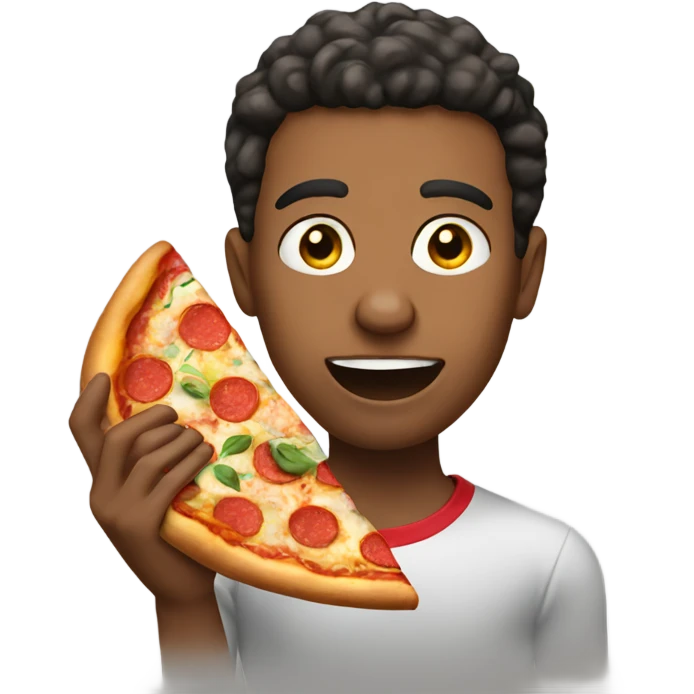 Me eating pizza emoji