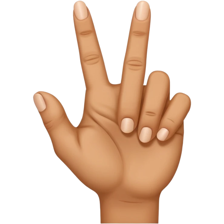 Now bend the middle finger only emoji