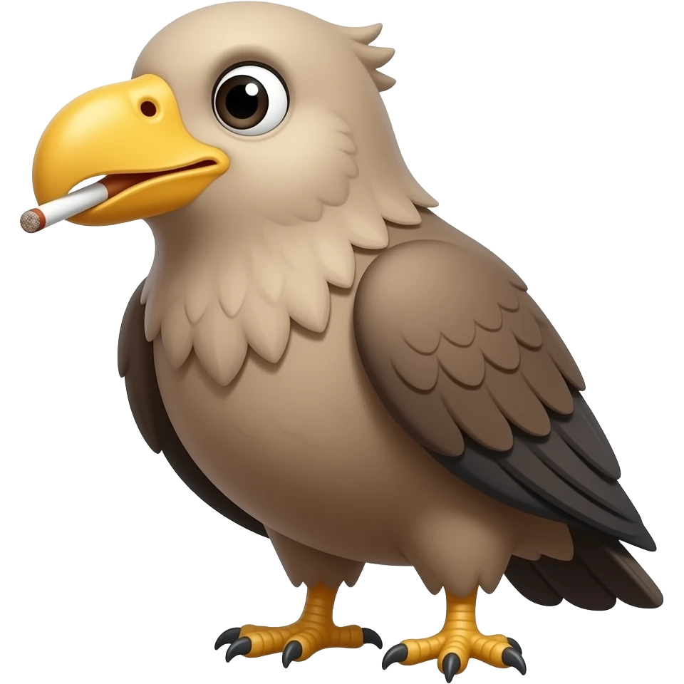 crea un uccello gigante che fuma crack emoji