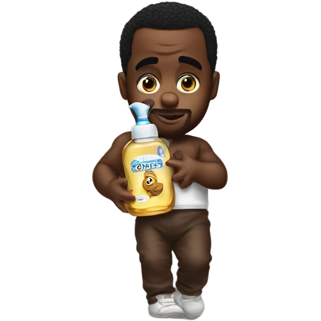 P Diddy holding baby oil emoji