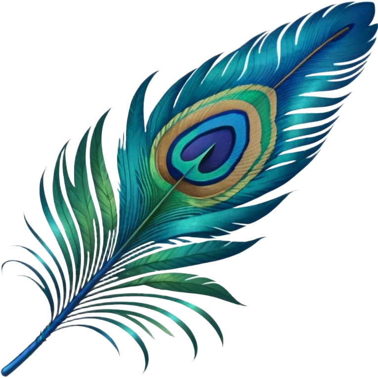 Single Peacock feather emoji