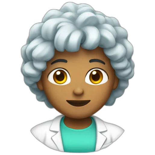 enfermera pelo rizado emoji
