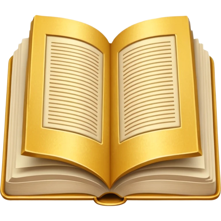 open book with completely empty golden pages emoji