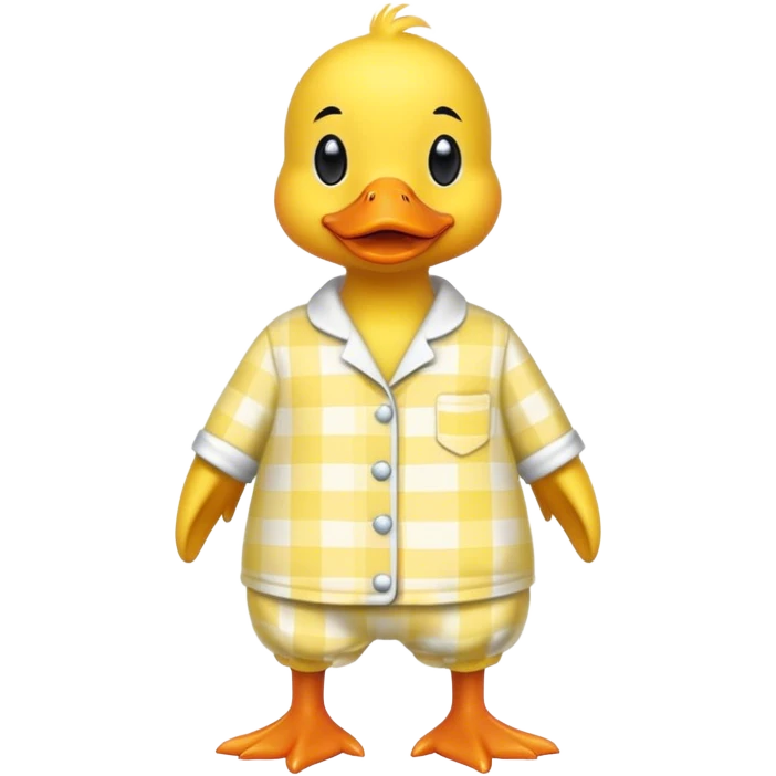 Yellow Duck in pajamas emoji