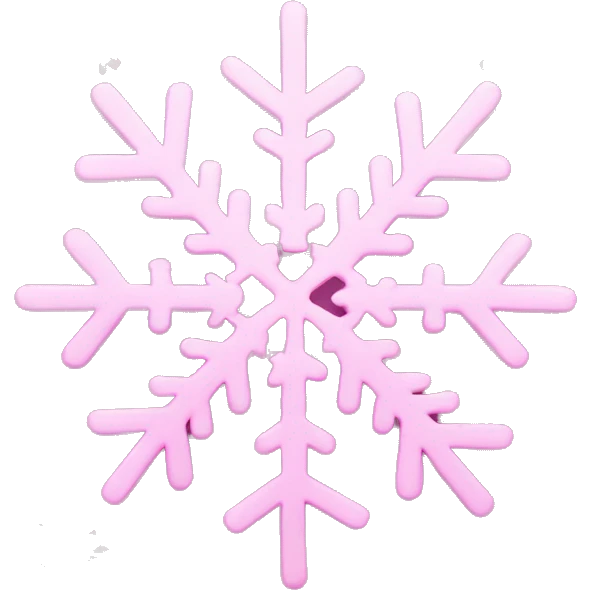 Pink snowflake emoji