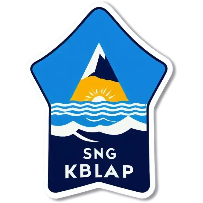 Blaues Schild auf den Nordkapp steht emoji