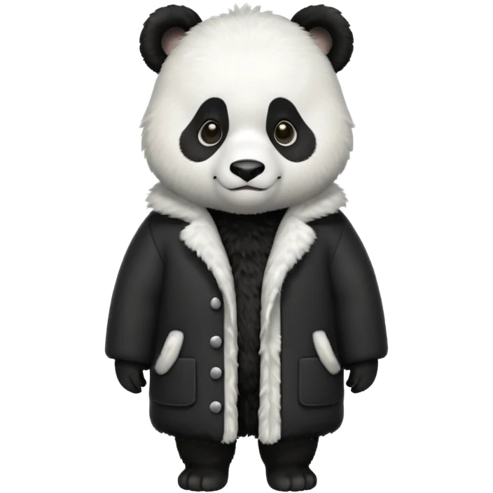 panda wearing coat emoji