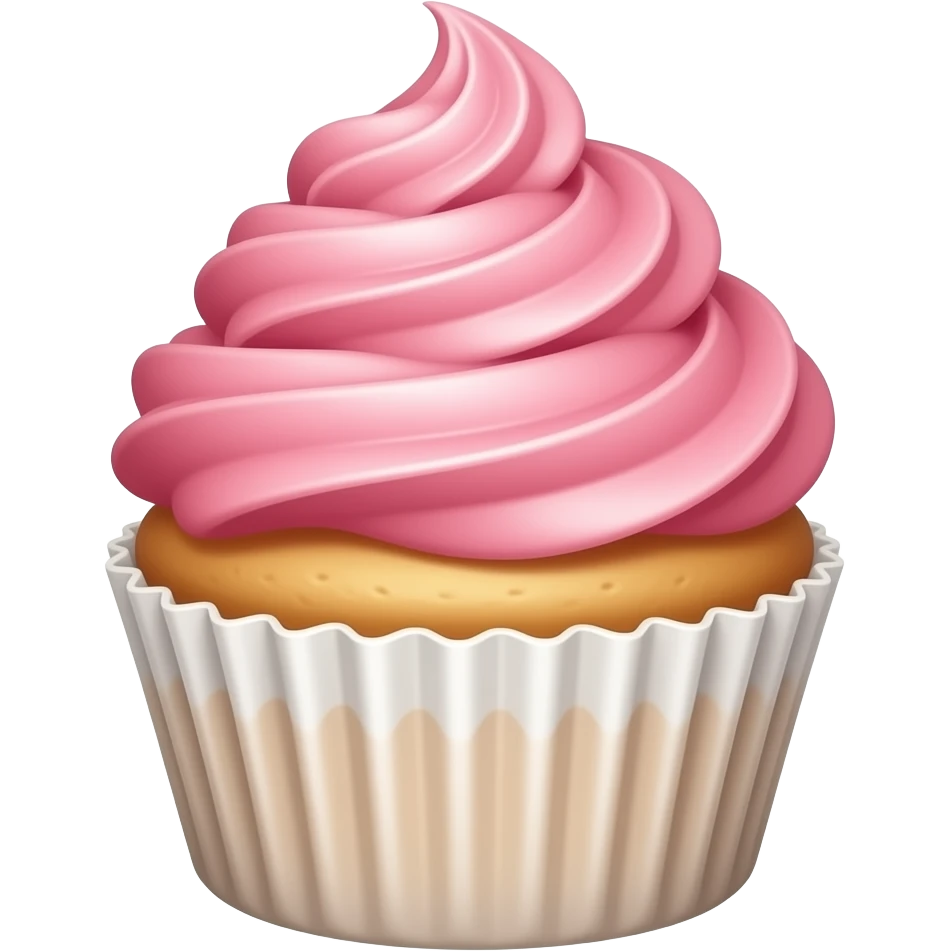 Cupcake with pink icing emoji