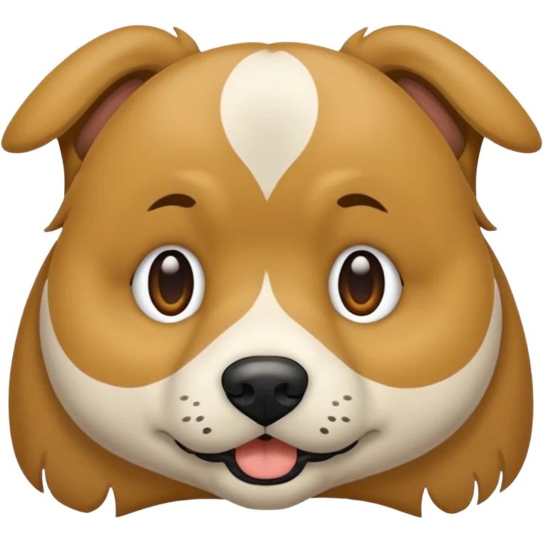 Grauer Hund, kleine Ohren, Zunge raus emoji