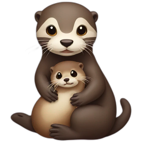 otter holding otter emoji