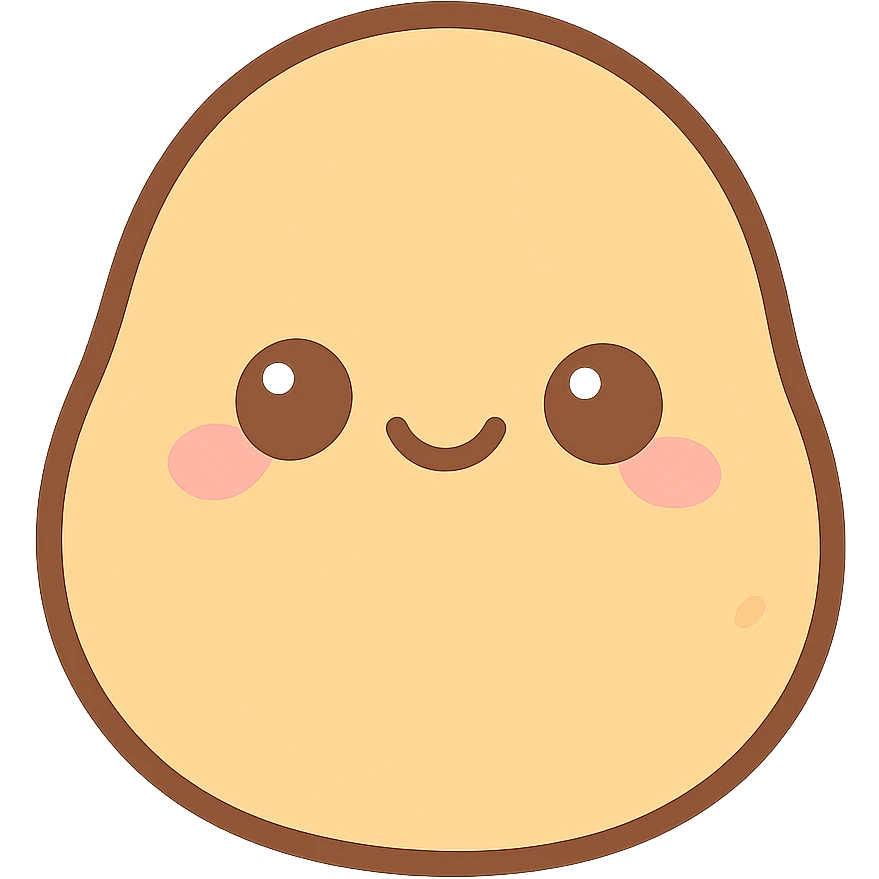 batatinha frita kawaii style smiling face emoji