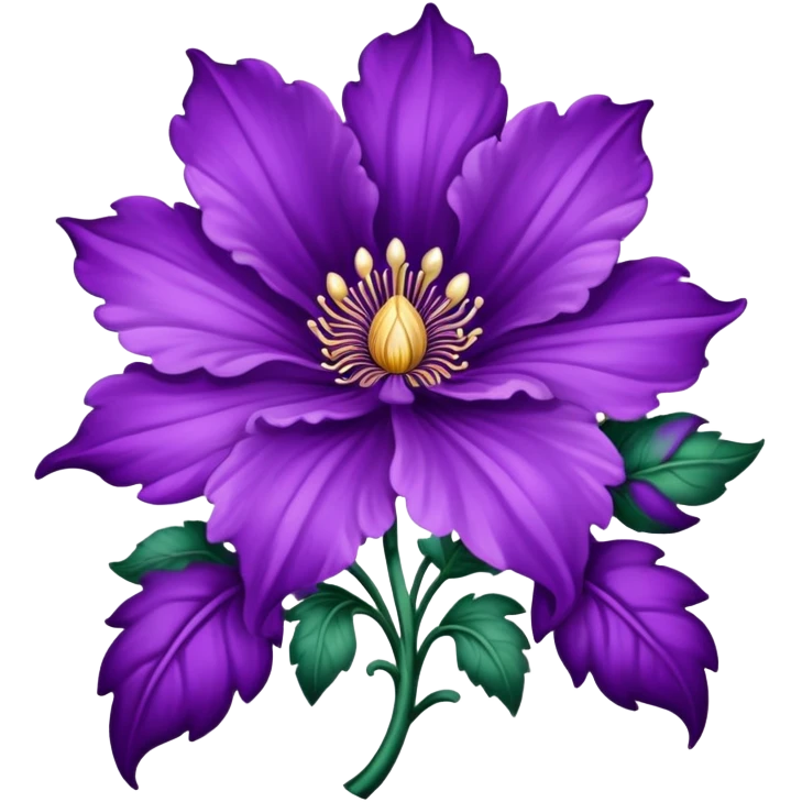 rococo regency purple flower emoji