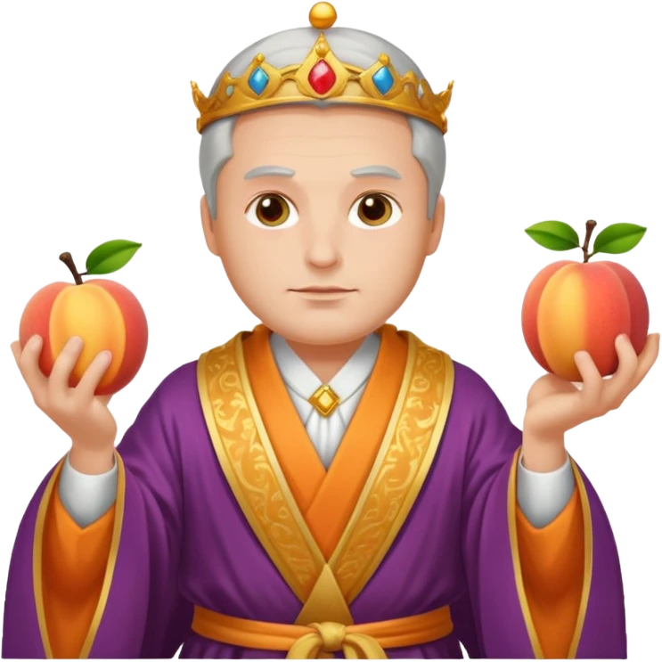 emperor and peach emoji