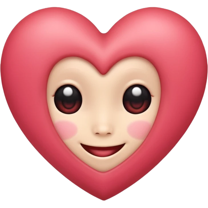 heart with a cute face, symbolizing being in love emoji