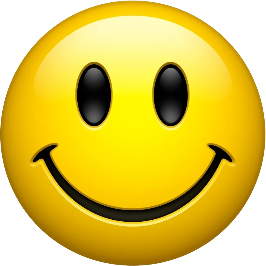 Goth Yellow smiley emoji