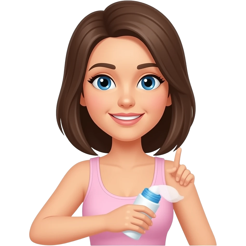 woman applying deodorant emoji