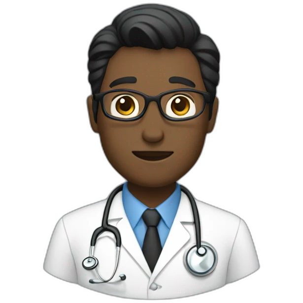 A doctor wearing a jacket black hier emoji