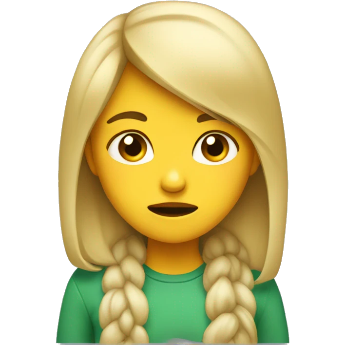 girl with disgust on her face emoji